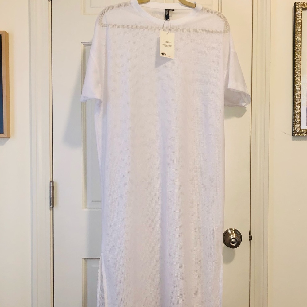 White mesh ASOS oversized cover up/dress
